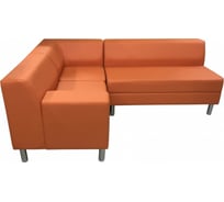 Угловой диван Мягкий офис Флагман трехместный оранжевый ППФЛ301ОР