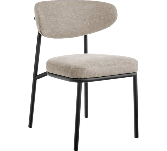 Стул BRADEX Lucas 2 латте, шенилл, с чёрными ножками FR 1018 1