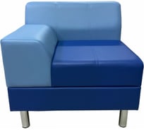 Секция дивана Мягкий офис Флагман ПП одноместная Art Vision голубая синяя ППФЛ522ГЛСН