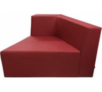Секция дивана Мягкий офис левая Мозайка красная МЗКLF201КР