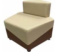 Секция дивана Мягкий офис Фригг одноместная бежево-коричневая ФГ501БЖПП