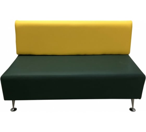 Секция дивана Мягкий офис Вайт двухместная желто-зеленая ВТ601ЖЛТЗН 1