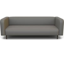 Диван офисный 3-х местный Шарм Акцент экокожа, светло-коричневый 24062028303