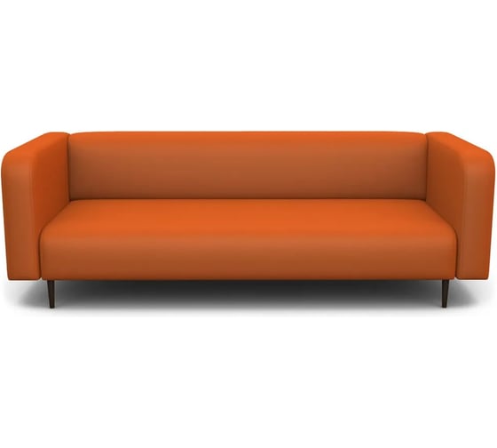 Диван офисный 3-х местный Шарм Акцент экокожа, оранжевый 24062028305 1