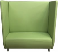 Диван Мягкий офис Классик с высокой спинкой двухместный салатовый КЛВС201СЛТ