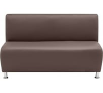 Секция дивана Мягкий офис Классик двухместная коричневая КЛ601КОР