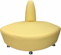 Угловая секция дивана Мягкий офис Блюз внешняя бледно-желтая БЛЗ901ЖЛТ1