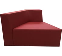 Секция дивана Мягкий офис правая Мозайка красная МЗКRT201КР