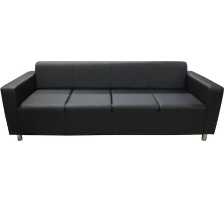Диван Мягкий офис Артур Люкс четырехместный черный АРТЛЮ401ЧН