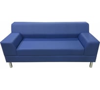 Диван Мягкий офис Флагман трехместный синий ФЛ301СН