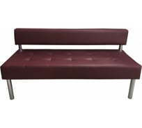 Секция дивана Мягкий офис Сатурн трехместная бордовая СТР705БРД