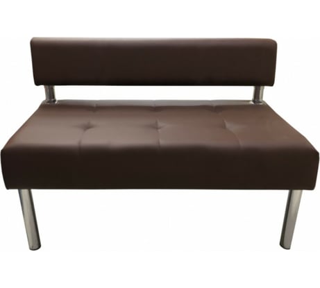 Секция дивана Мягкий офис Сатурн двухместная шоколадная СТР601ШК