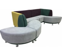 Комплект Мягкий офис Блюз экстра BHRYA четырехместный разноцветный КМБЛЗ4BH