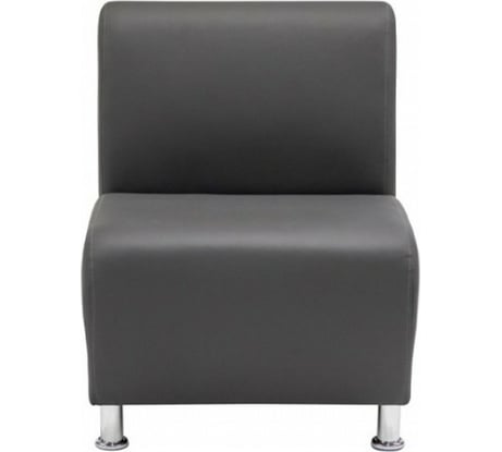 Секция дивана Мягкий офис Классик одноместная серая КЛ501СР