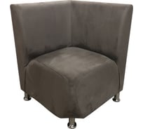 Угловая секция Мягкий офис Классик капровелюр BHRYA коричневая КЛ8BHRYAКОР