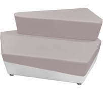 Секция дивана Мягкий офис Фригг двухместная Л фиолетово-белая ФГ6LF01ФЛБЛ