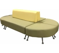 Модульный диван Мягкий офис Вайт 6 секций Oregon бледно-желто-фисташковый ВТ2301ЖЛТ1ФСТ