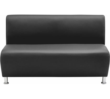 Секция дивана Мягкий офис Классик двухместная черная КЛ601ЧН