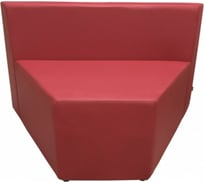 Секция дивана Мягкий офис V Мозаика красная МЗКV601КР