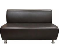 Секция дивана Мягкий офис Классик двухместная коричневая КЛ603КОР