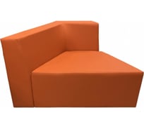 Секция дивана Мягкий офис правая Мозаика оранжевая МЗКRT201ОР