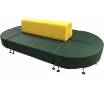 Модульный диван Мягкий офис Вайт 6 секций желто-зеленый ВТ2301ЖЛТЗН