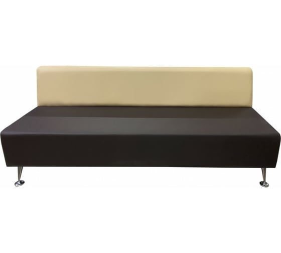 Секция дивана Мягкий офис Вайт трехместная бежево-шоколадная ВТ701БЖШК 1