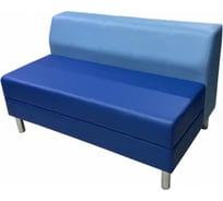 Секция дивана Мягкий офис Флагман Art Vision двухместная голубая синяя ФЛ622ГЛСН