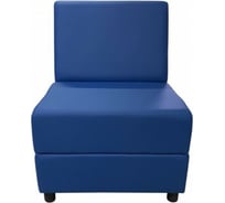 Секция дивана Мягкий офис Кардинал одноместная синяя КРД501СН