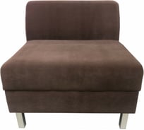 Секция дивана Мягкий офис Флагман одноместная коричневая ФЛ510КОР