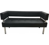 Диван Мягкий офис Сатурн трехместный черный СТР301ЧН