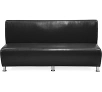 Секция дивана Мягкий офис Классик трехместная черная КЛ702ЧН