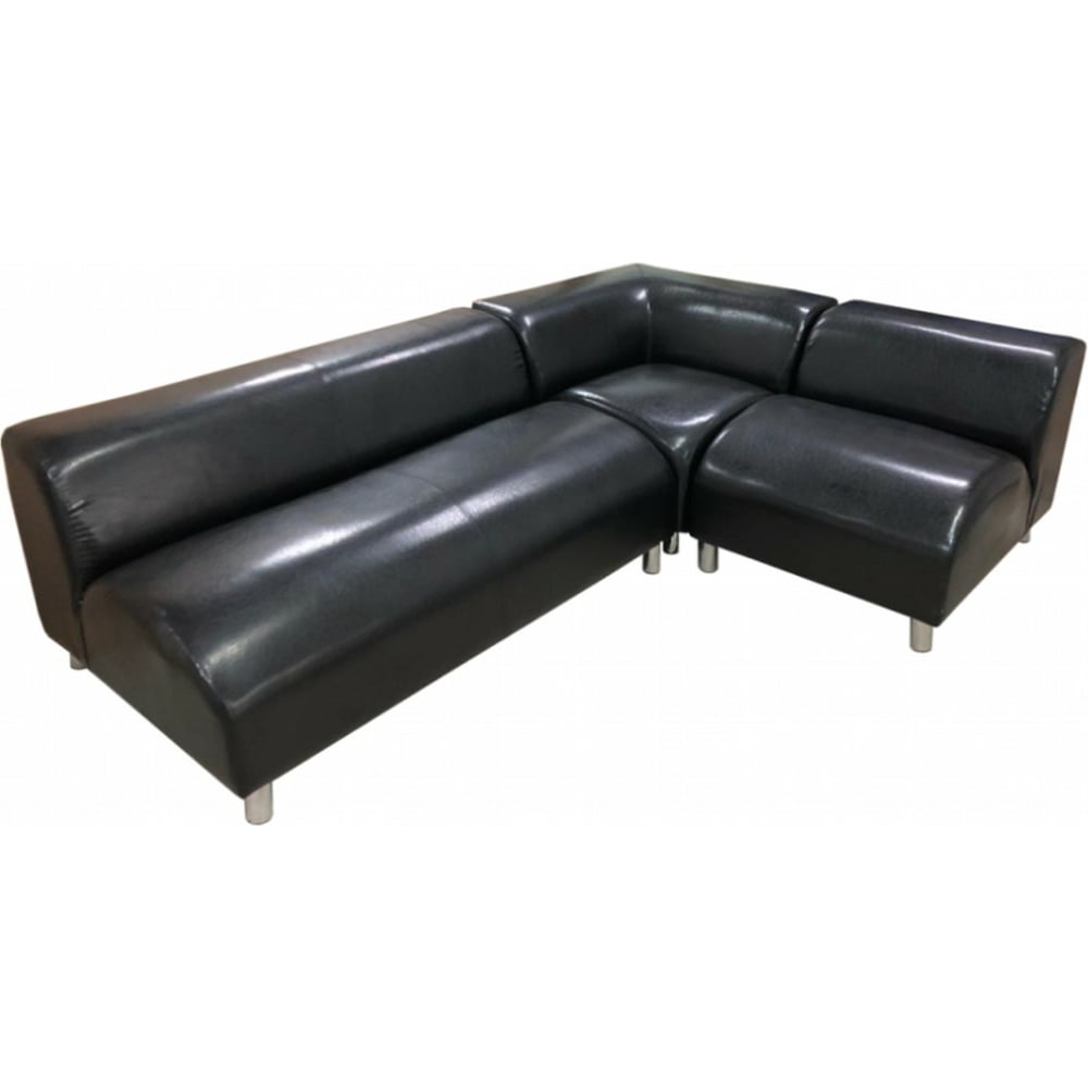Угловой диван Мягкий офис Офис Комфорт черный ОФК402ЧН - выгодная цена ...
