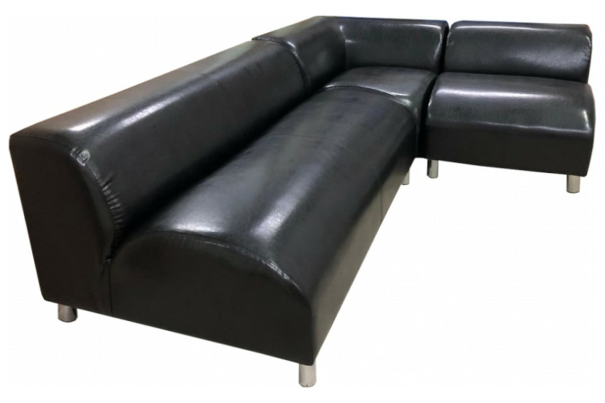 Угловой диван Мягкий офис Офис Комфорт черный ОФК402ЧН - выгодная цена ...