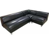 Угловой диван Мягкий офис Офис Комфорт черный ОФК402ЧН