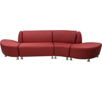Диван Мягкий офис Блюз пятиместный красный БЛЗ2301КР
