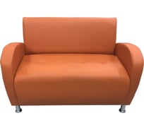 Диван Мягкий офис Альфа двухместный оранжевый АЛФ201ОР