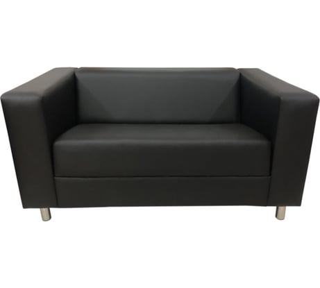 Диван Мягкий офис Аполло двухместный черный АП201ЧН