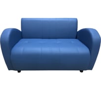 Диван Мягкий офис Альфа двухместный синий АЛФ201СН