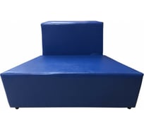 Секция дивана Мягкий офис А Мозаика синяя МЗКА202СН