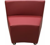 Секция дивана Мягкий офис V Дуга одноместная красная ДГV101КР