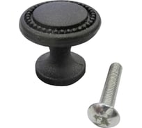 Ручка-кнопка Левша d25, (4 шт.) черный муар У8-1064.Ч