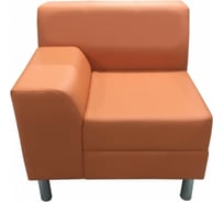 Секция дивана Мягкий офис Флагман ПП одноместная оранжевая ППФЛ501ОР