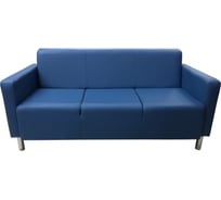 Диван Мягкий офис Артур Люкс трехместный синий АРТЛЮ301СН