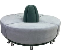 Диван Мягкий офис Блюз экстра четырехместный BHRYA зелено-серый БЛЗ4BHЗЛСР