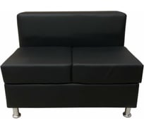 Секция дивана Мягкий офис Лайт двухместная черная ЛТ601ЧН