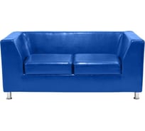 Диван Мягкий офис Офис Стрикт Стайл двухместный синий ОСТ202СН