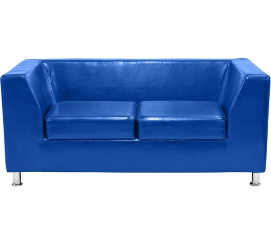 Диван Мягкий офис Офис Стрикт Стайл двухместный синий ОСТ202СН 1