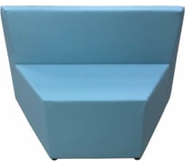 Секция дивана Мягкий офис V Мозаика голубая МЗКV601ГЛ