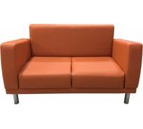 Диван Мягкий офис Неаполь Люкс двухместный оранжевый НПЛЮ201ОР
